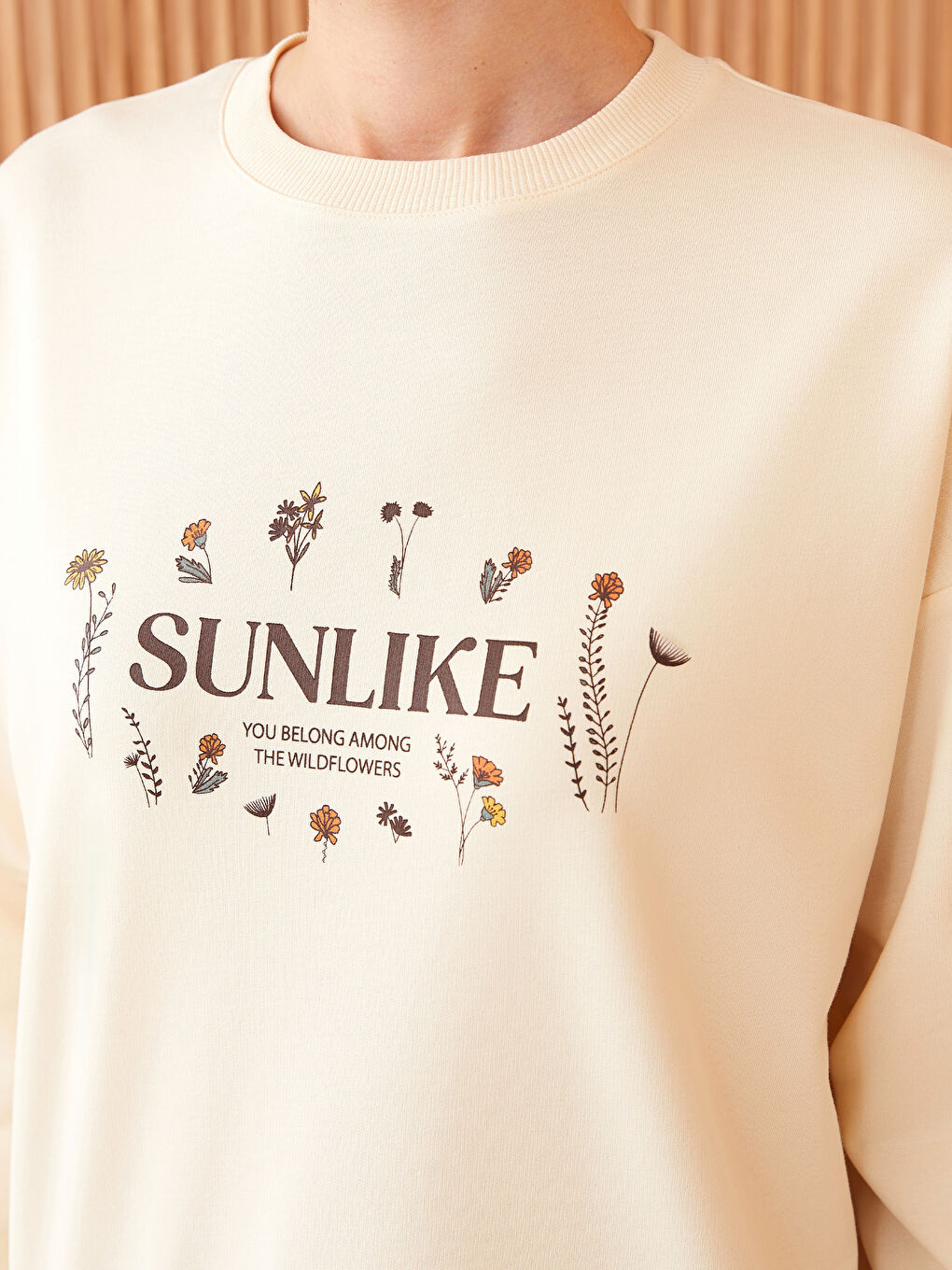 Crew Neck Printed Long Sleeve Women's Sweatshirt Tunic-3