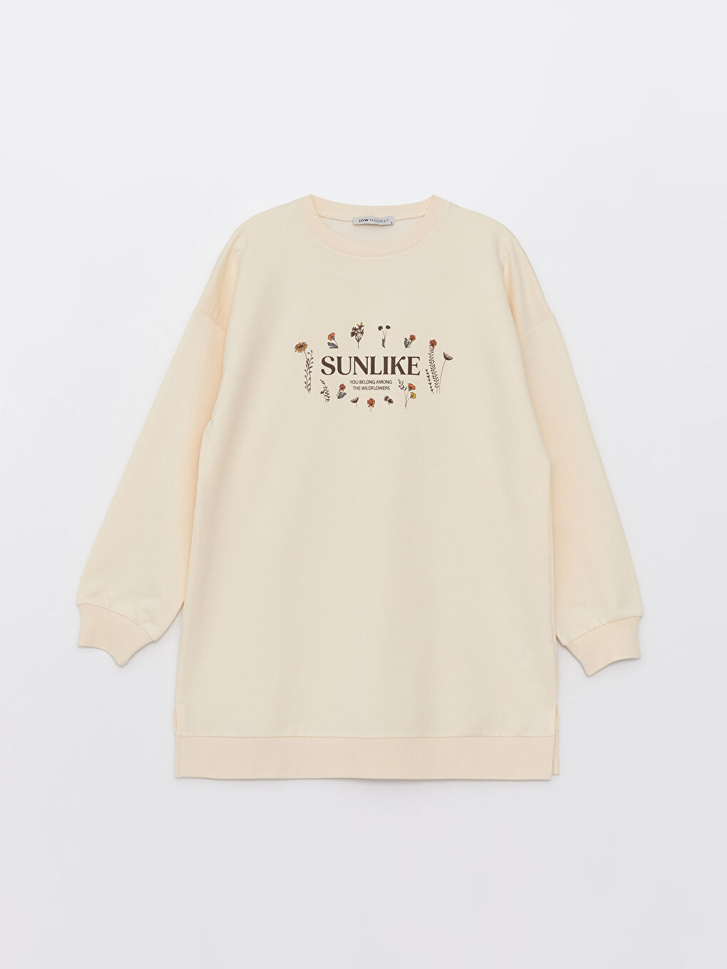 Crew Neck Printed Long Sleeve Women's Sweatshirt Tunic-5