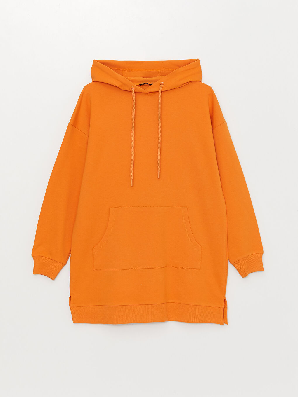 Hooded Regular Long Sleeve Women's Sweatshirt Tunic-5