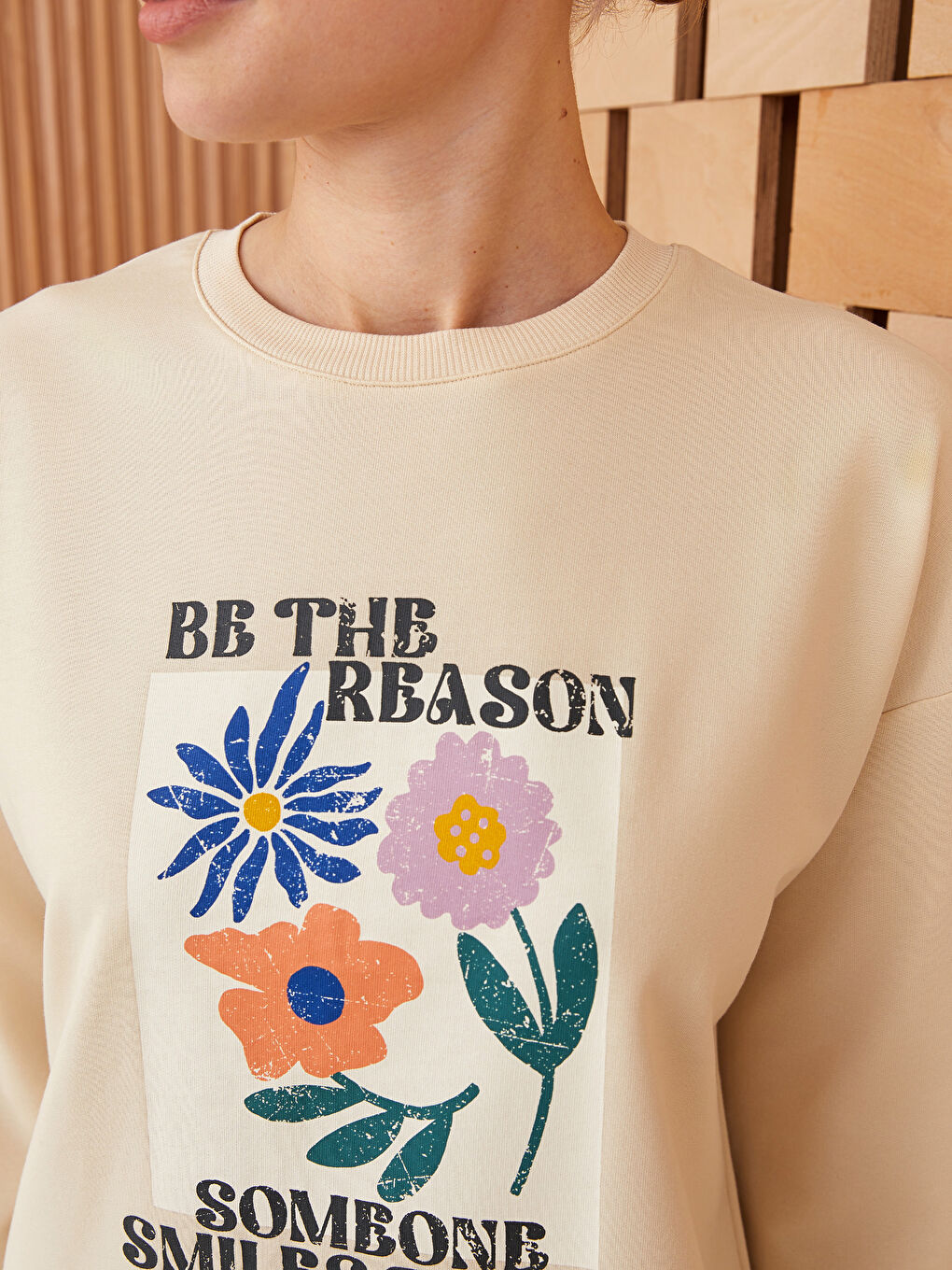 Tunique Sweatshirt Oversize à Manches Longues Imprimée pour Femmes avec Col Rond-3