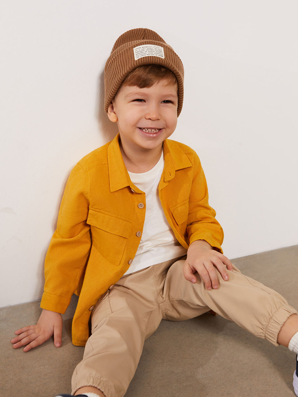 قميص أساسي كم طويل للأولاد الرضع