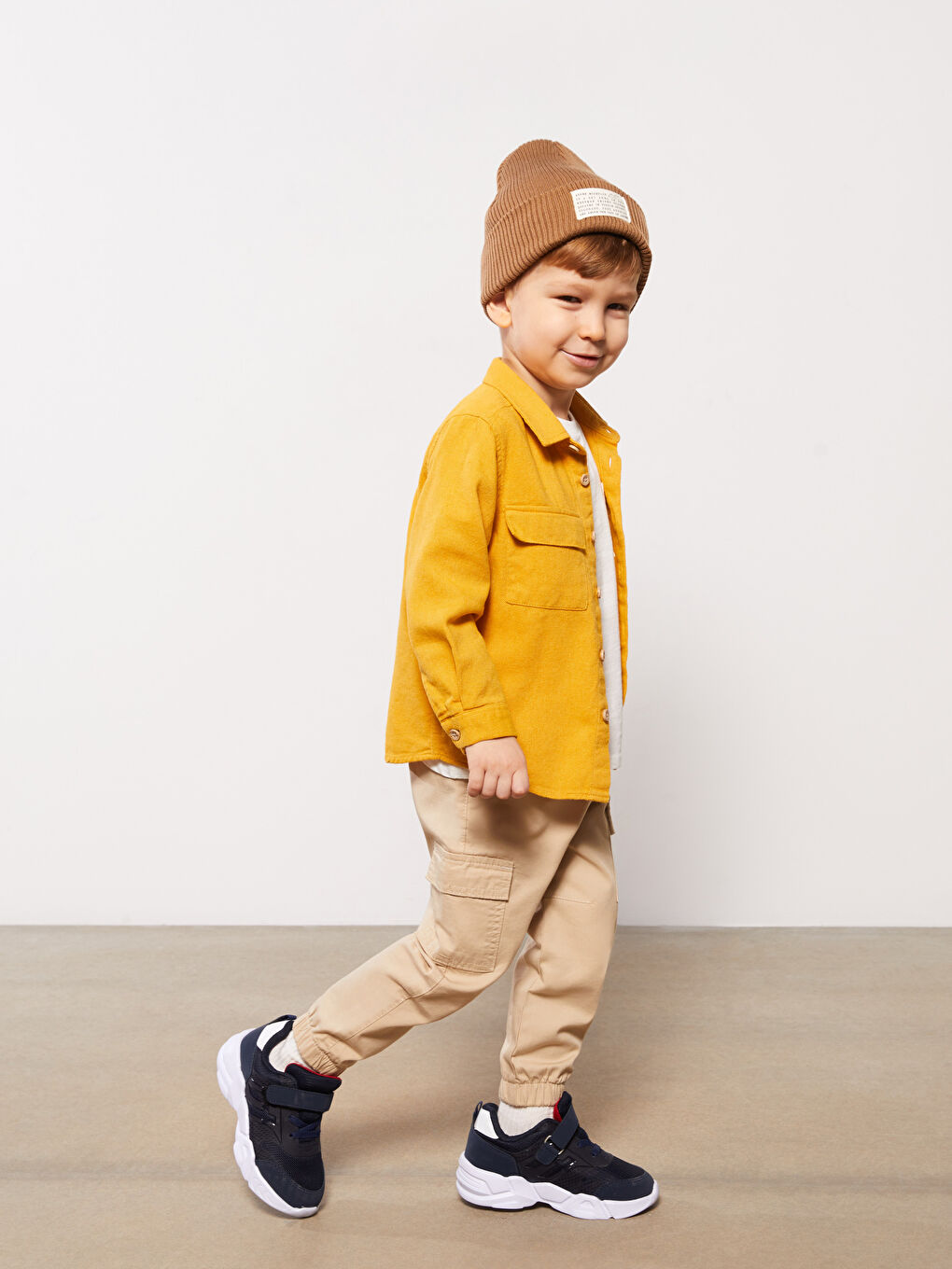 قميص أساسي كم طويل للأولاد الرضع-2