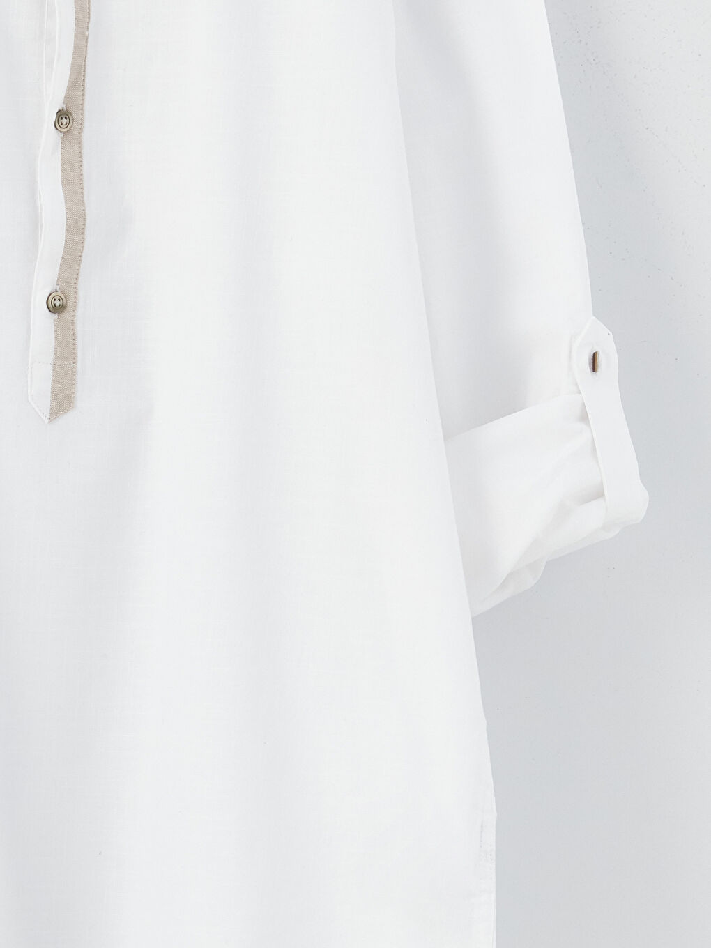 Cămașă Slim Fit cu Mânecă Lungă din Poplin pentru Bărbați-7