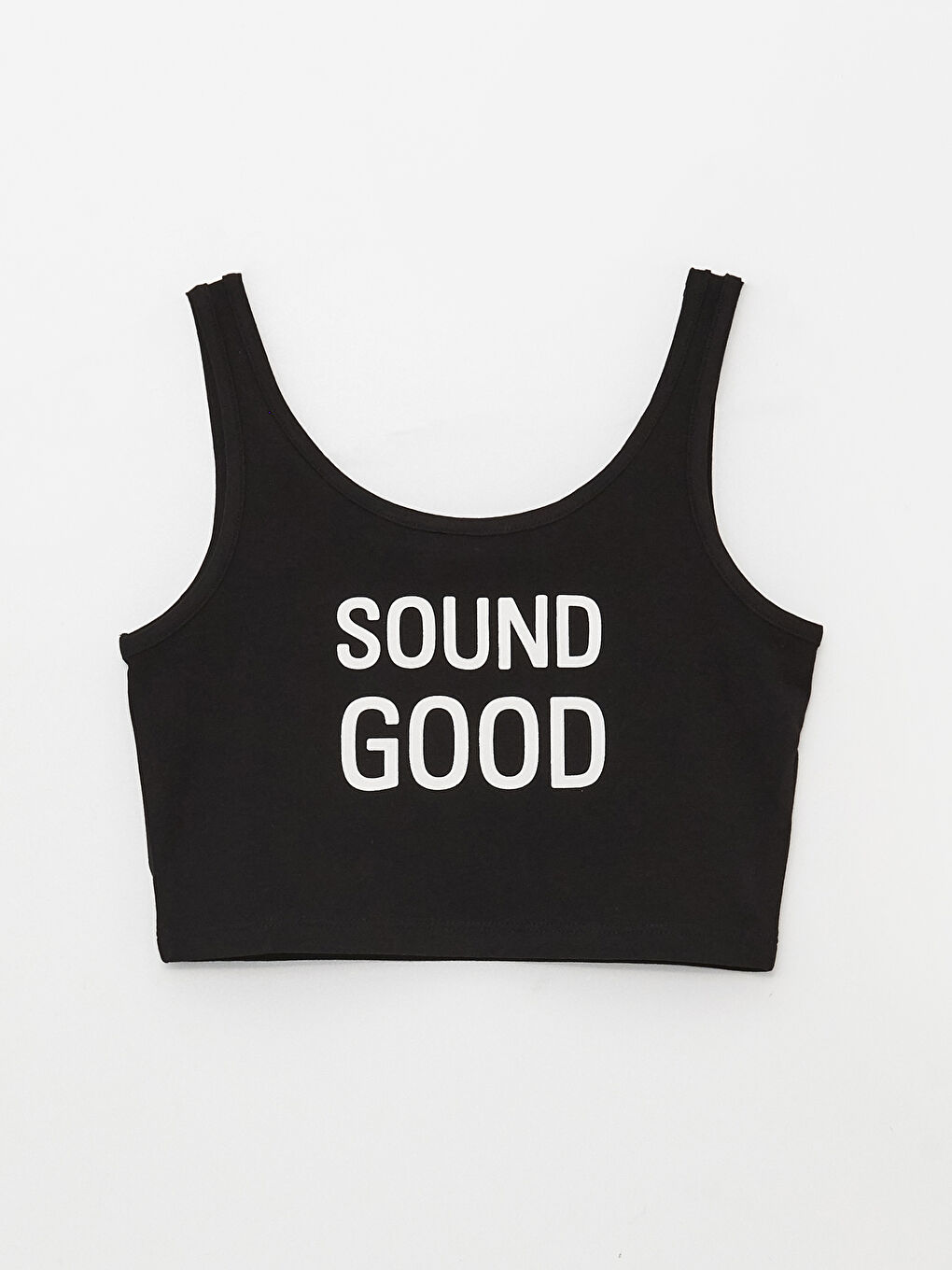 U Neck Printed Girls' Crop Athlete