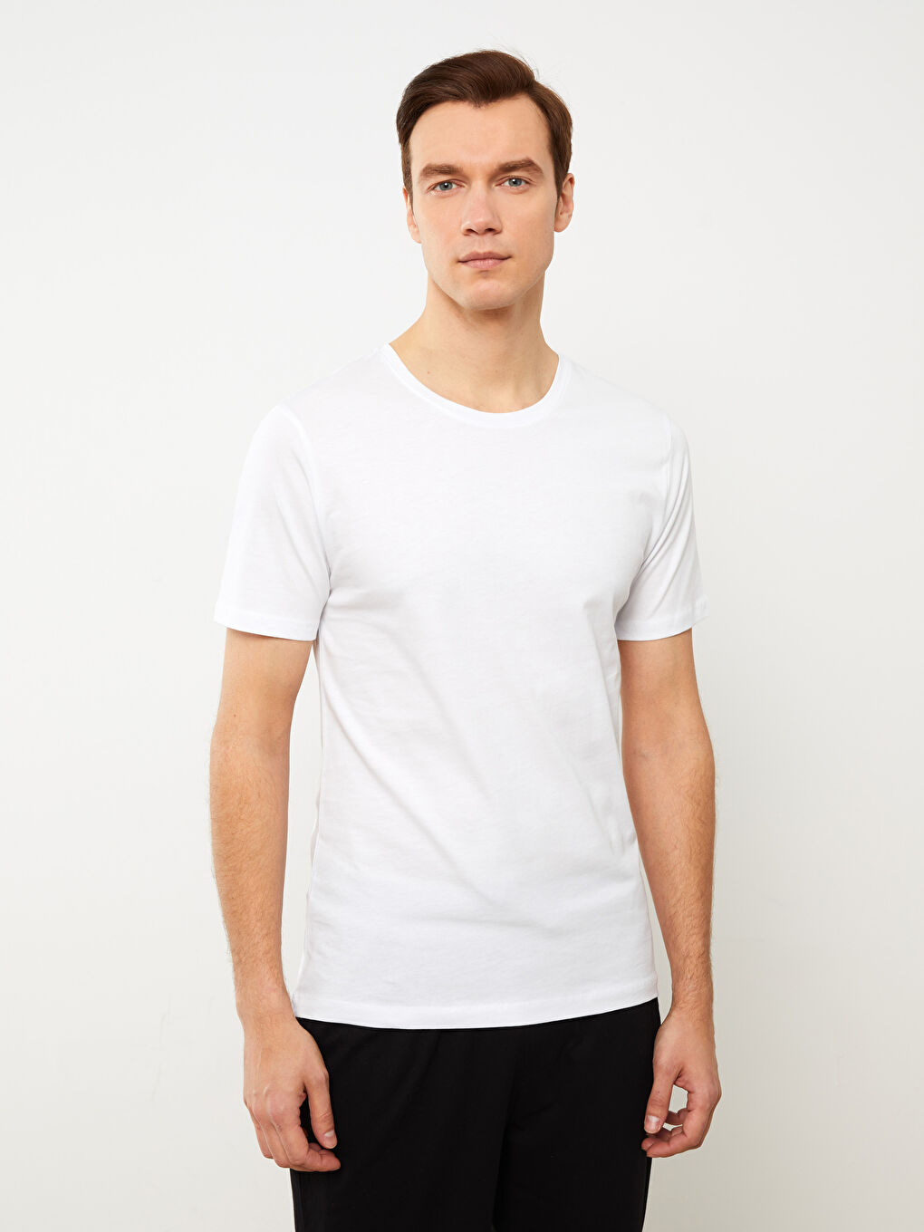 فيست كم قصير بياقة دائرية للرجال-2