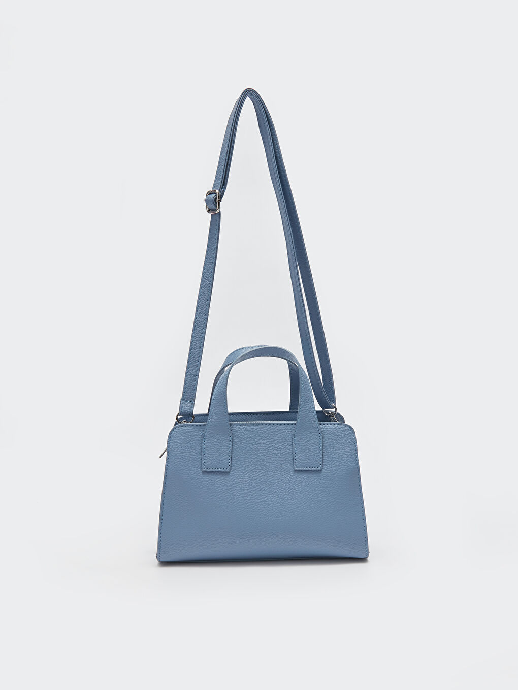 Mavi Deri Görünümlü Kadın Tote Çanta-3