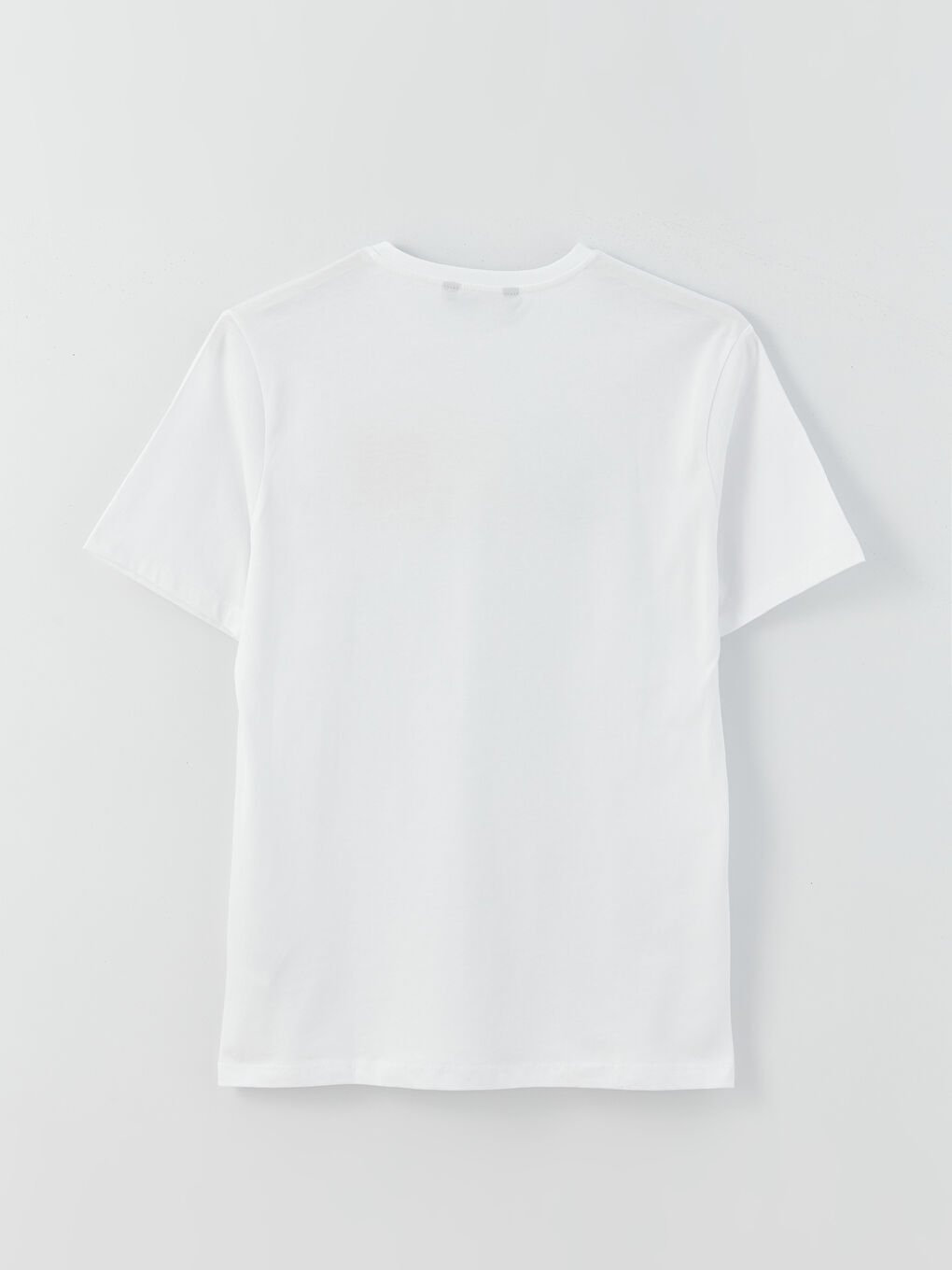 Beyaz Bisiklet Yaka Kısa Kollu Baskılı Penye Erkek Tişört-6