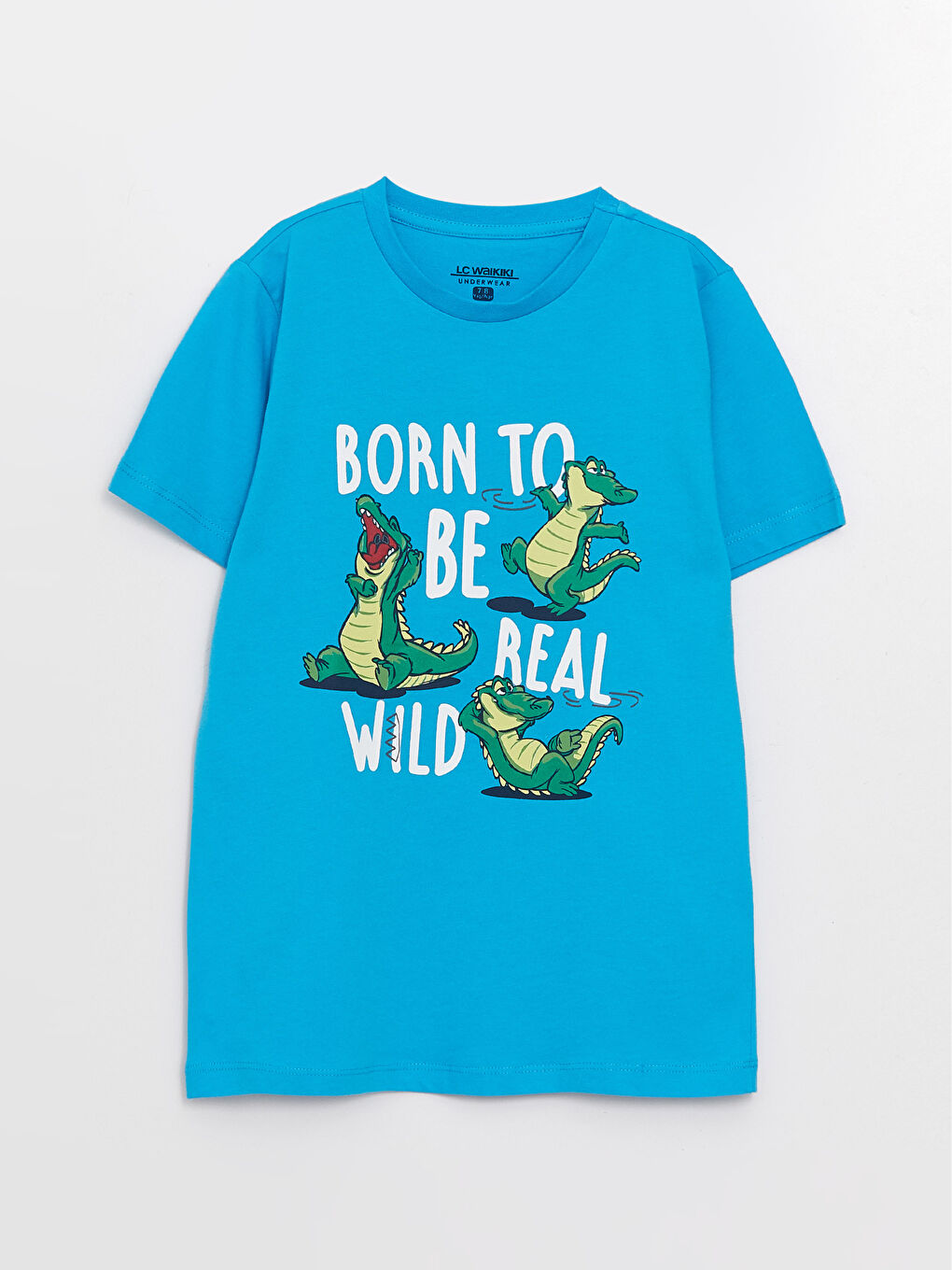 Crew Neck Printed Short Sleeve Boys' Pyjama Set-1