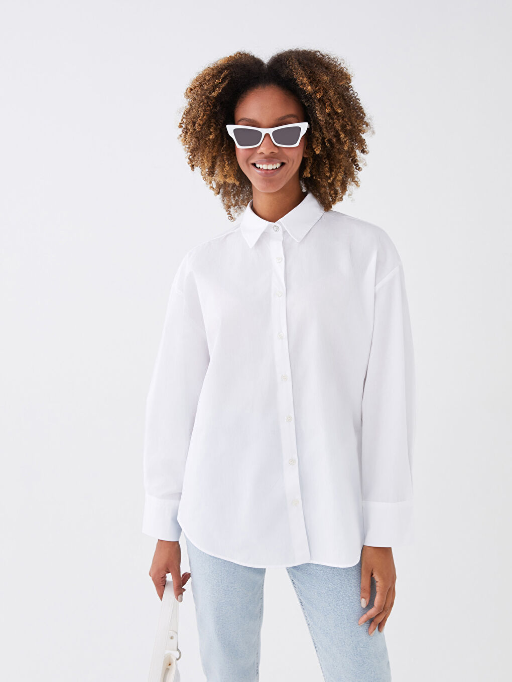 LCW Vision Oversize Poplin Women's Shirt -S3FG18Z8-QVD