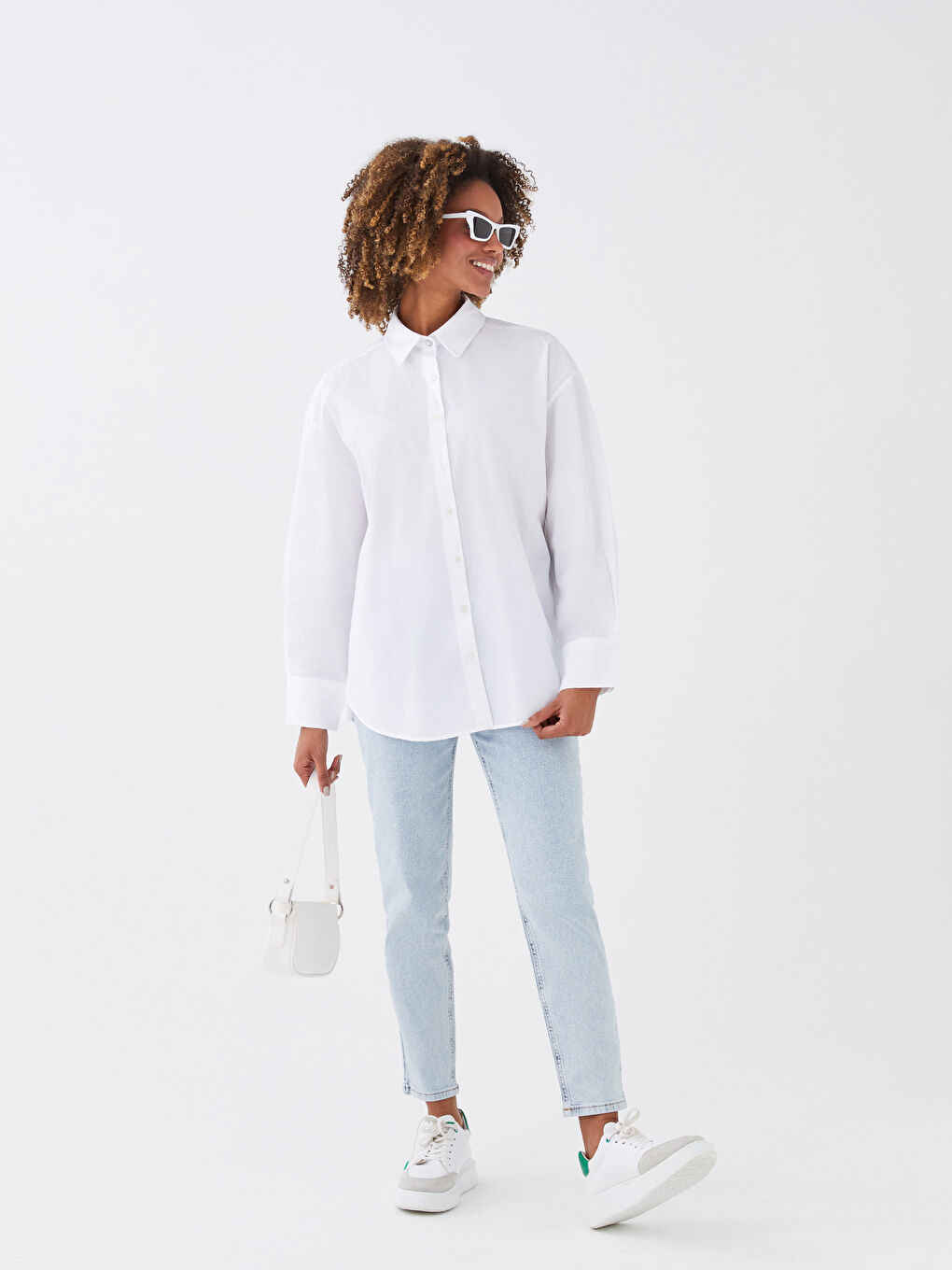 LCW Vision Oversize Poplin Women's Shirt -S3FG18Z8-QVD