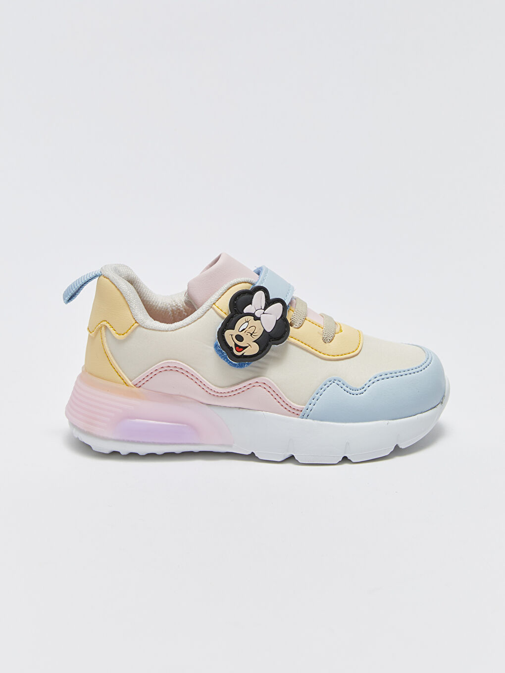 Minnie Mouse Patch Detailed Sole Illuminated Baby Girl Sneakers-2