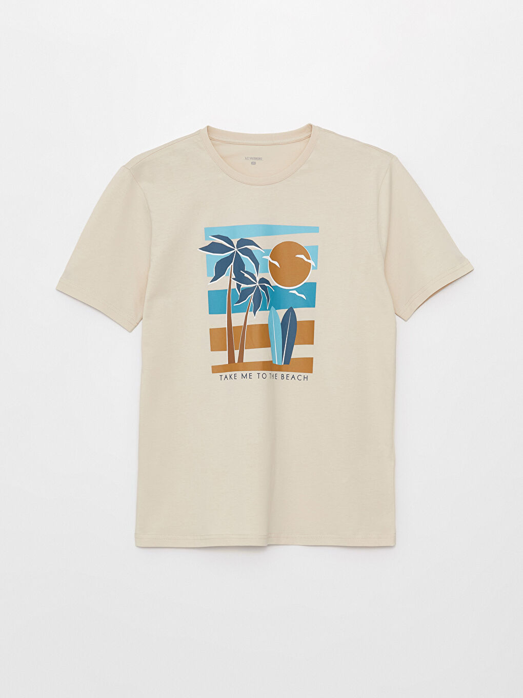 Bej Standart Kalıp Erkek Şortlu Pijama Takımı-5