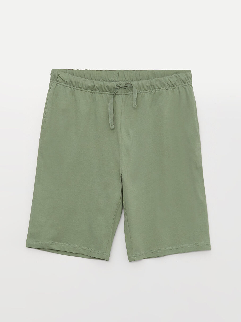 Yeşil Standart Kalıp Erkek Şortlu Pijama Takımı-7