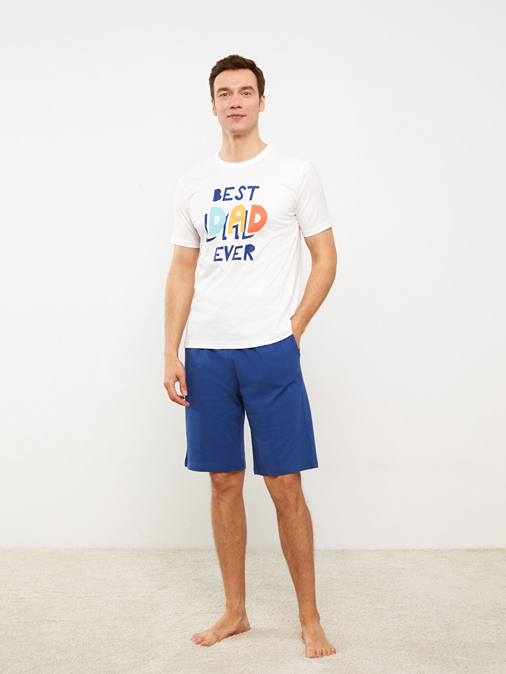 LC WAIKIKI Regular Fit Men's Short Pyjama Set -S3FH06Z8-R9J