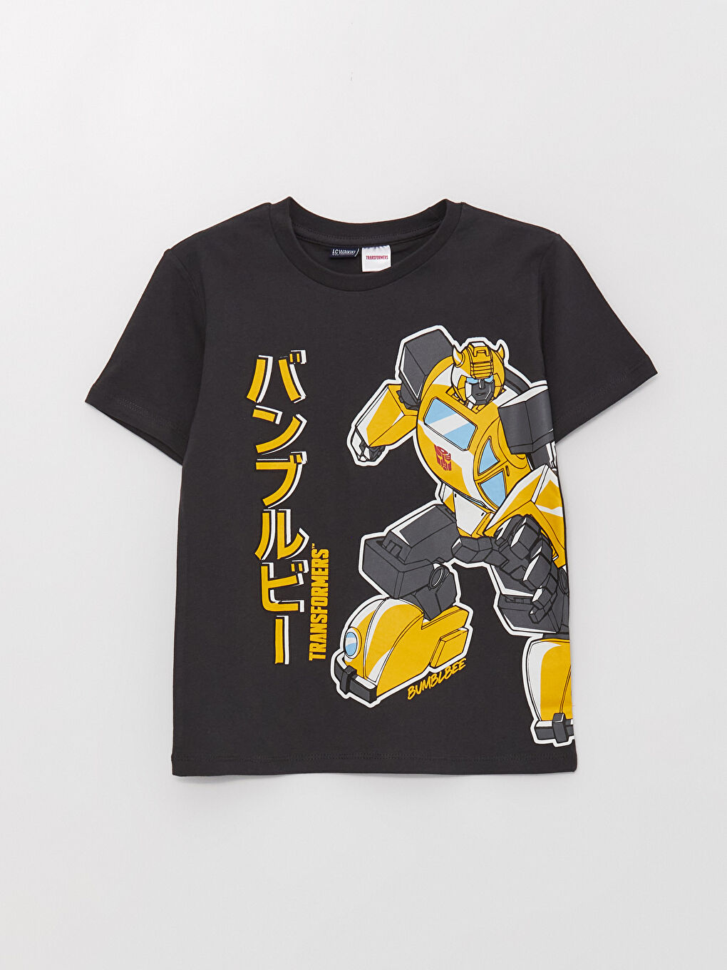 Crew Neck Transformers Printed Short Sleeve Boy T-Shirt
