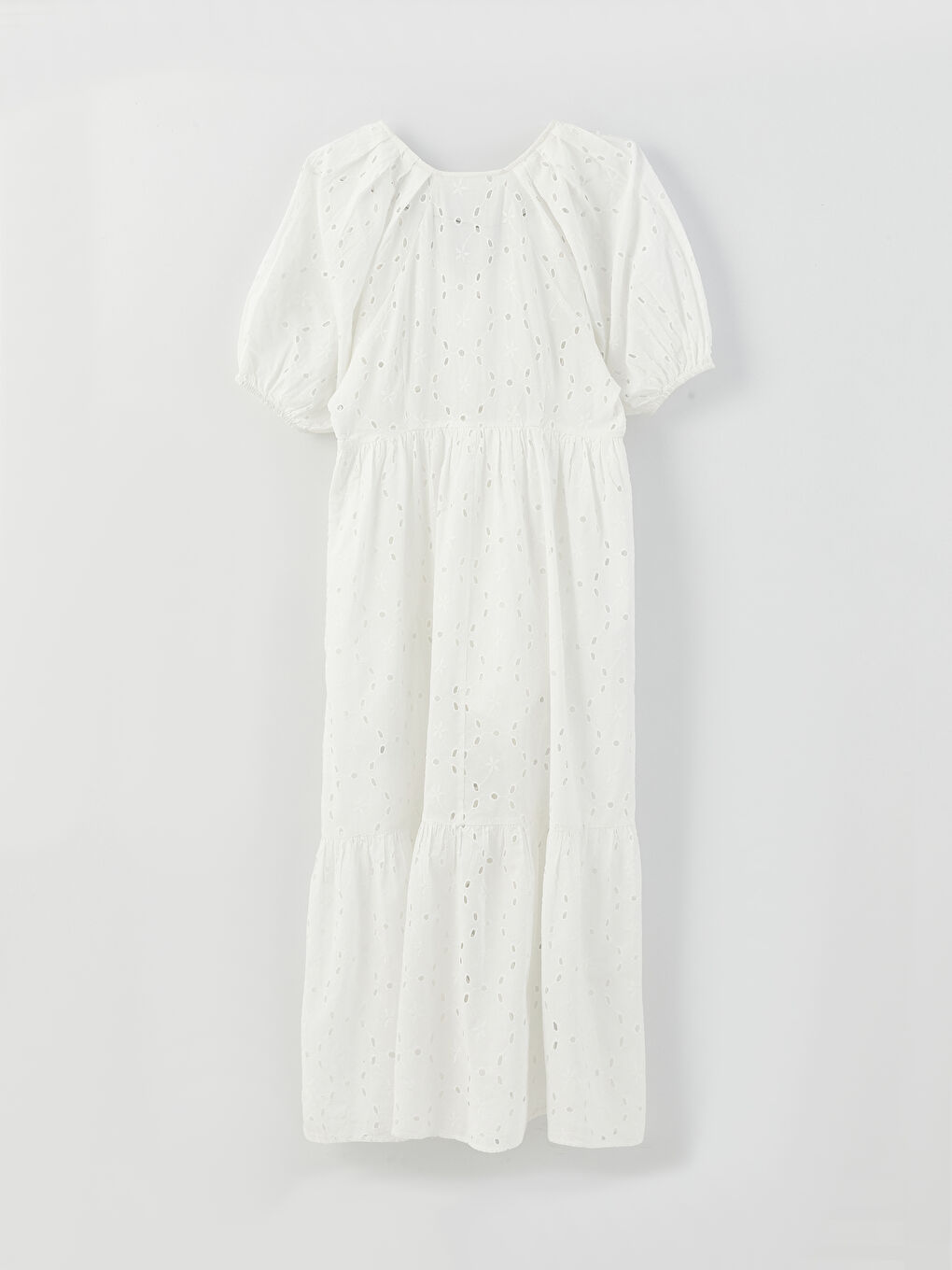 LCW Vision V-Neck Self-Patterned Short Sleeve Women's Dress -S3FH10Z8-E5X