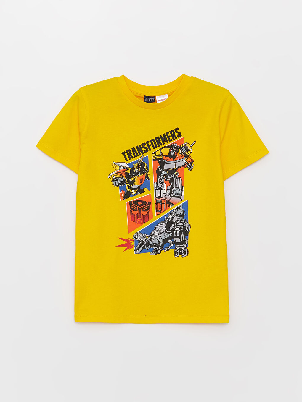 Crew Neck Transformers Printed Short Sleeve Boy T-Shirt -S3FH19Z4-FW9