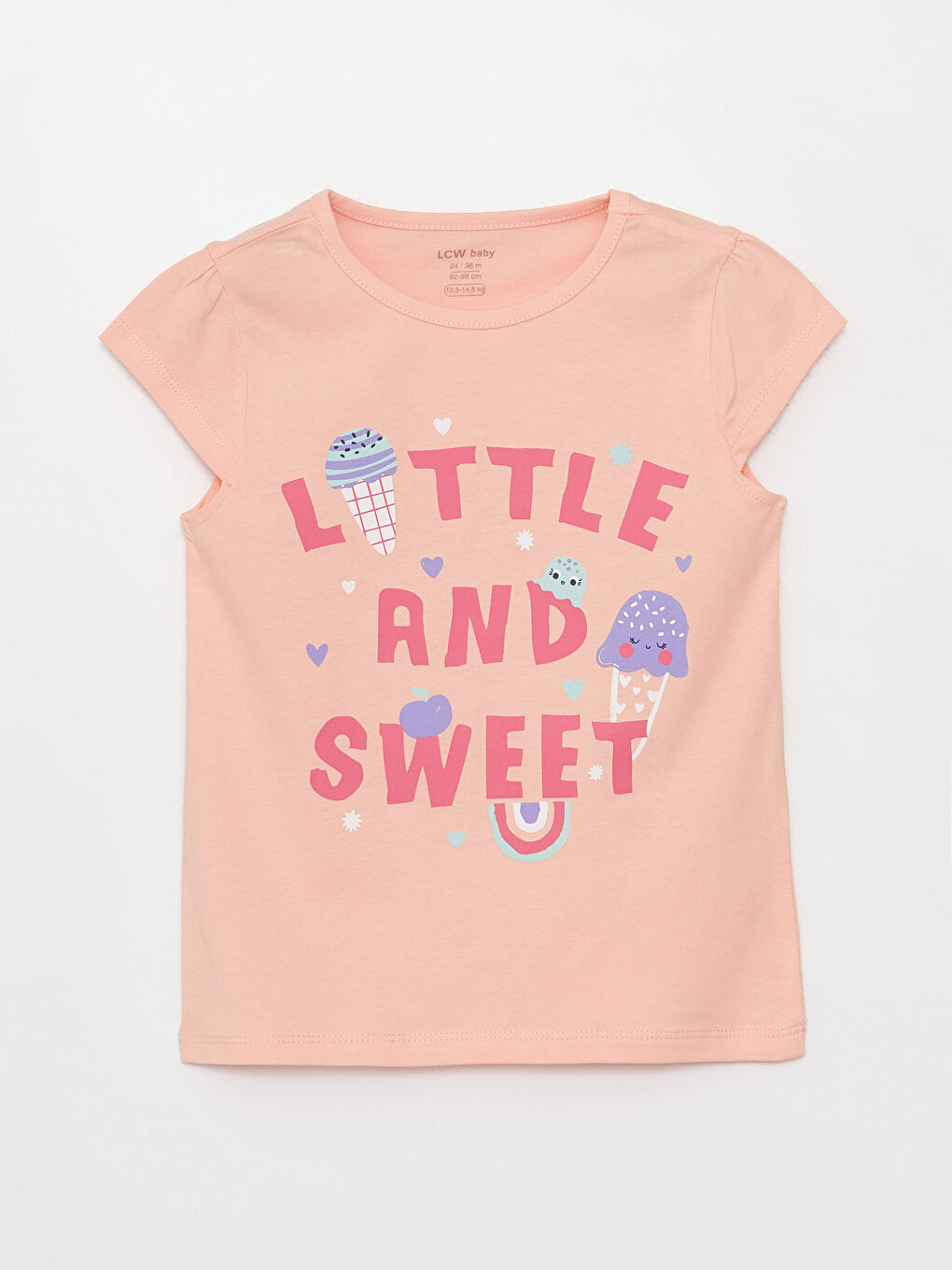 LCW baby Crew Neck Printed Baby Girls' Pyjama Set -S3FH25Z1-G8G