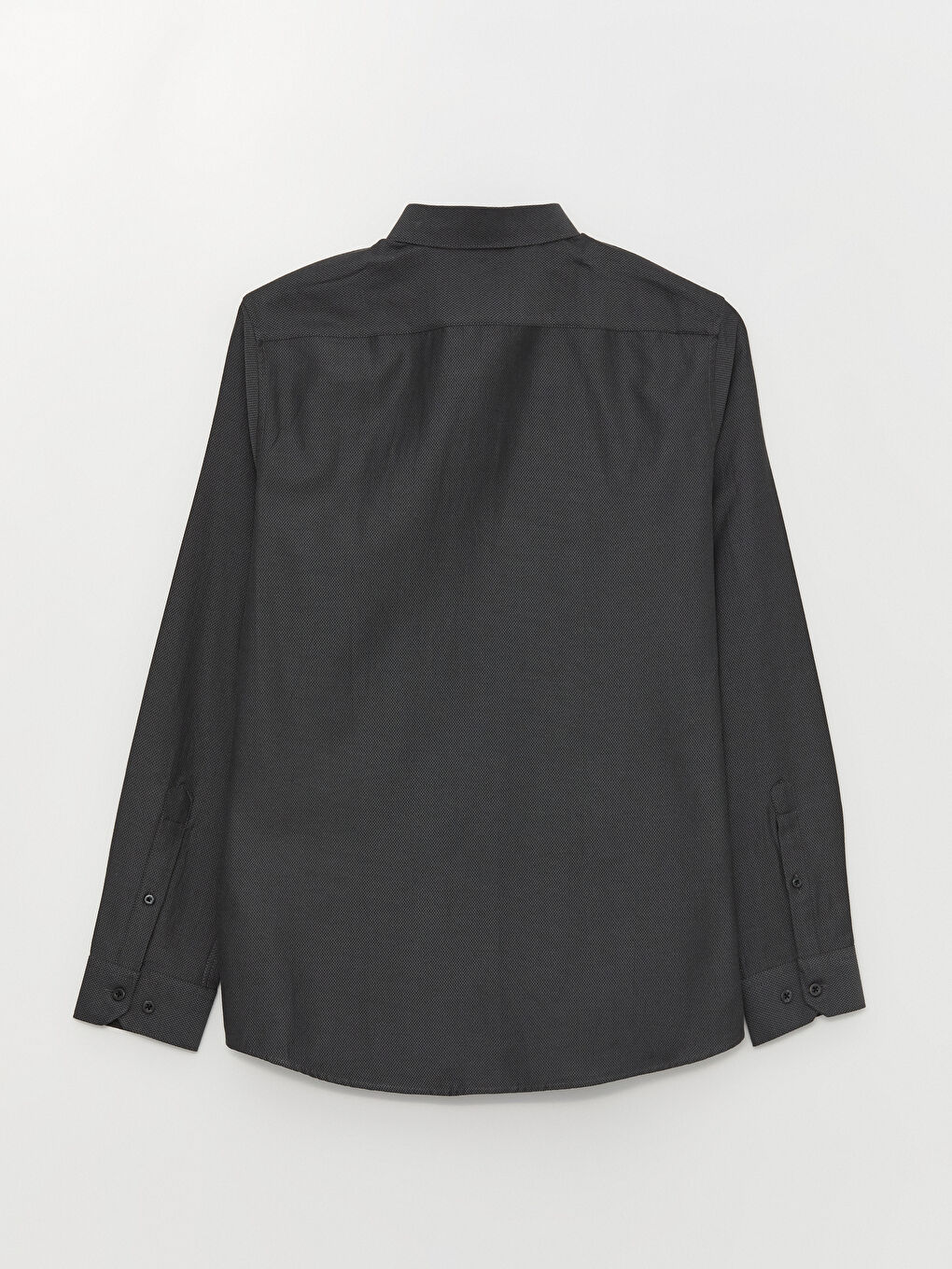 Siyah Slim Fit Uzun Kollu Erkek Gömlek-6