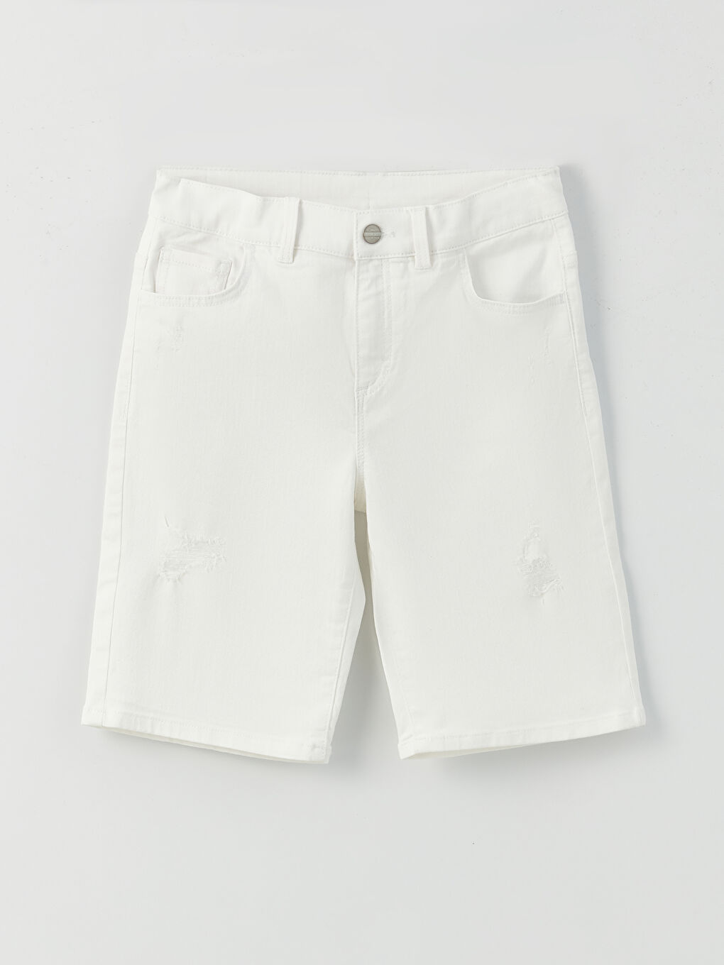 დახეული დეტალებიანი ბიჭის ჯინსის შორტები-2