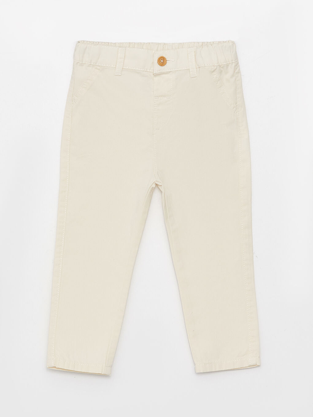 قميص بياقة مندرين كم قصير بنقشة للأولاد الرضع مع بنطلون - طقم من قطعتين-2