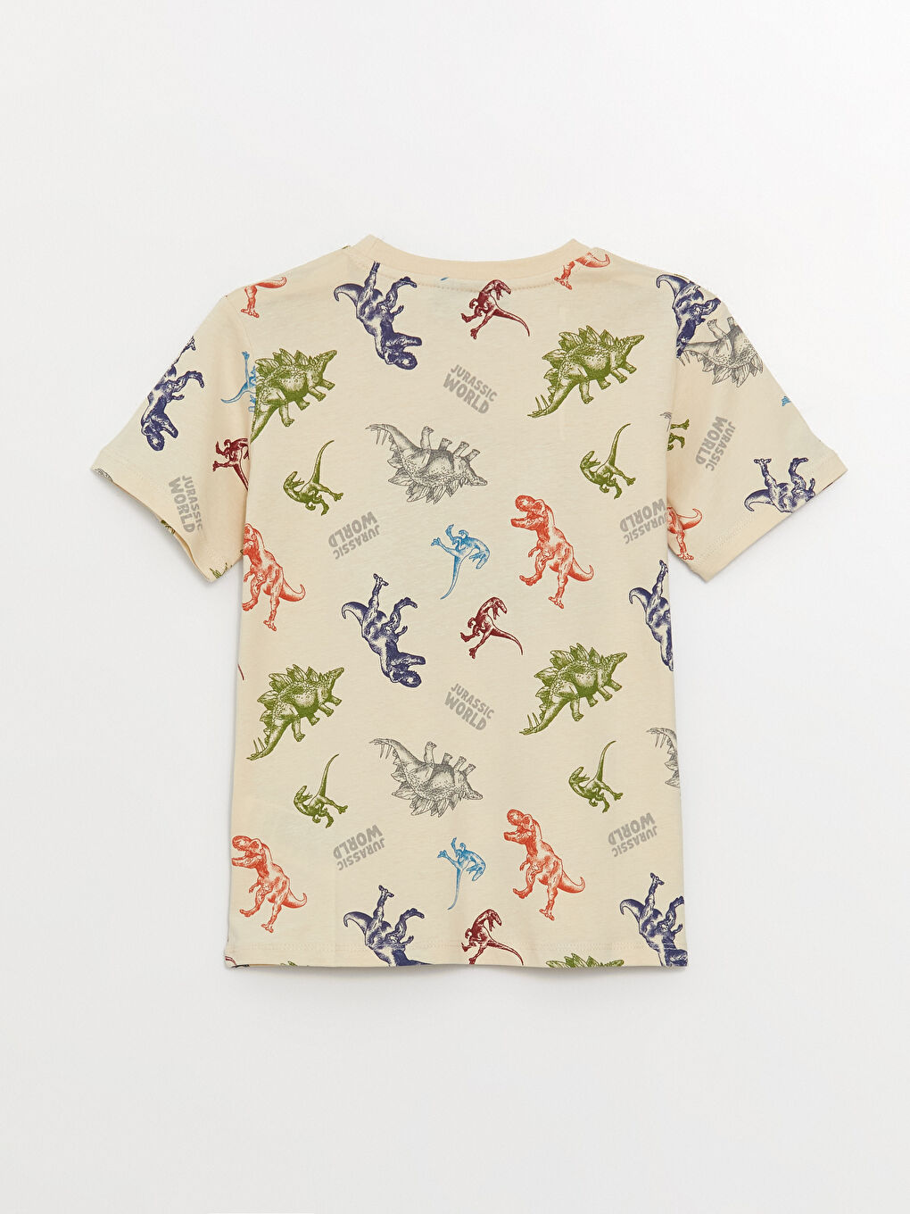 Crew Neck Jurassic World Printed Short Sleeve Cotton Boy T-Shirt-1