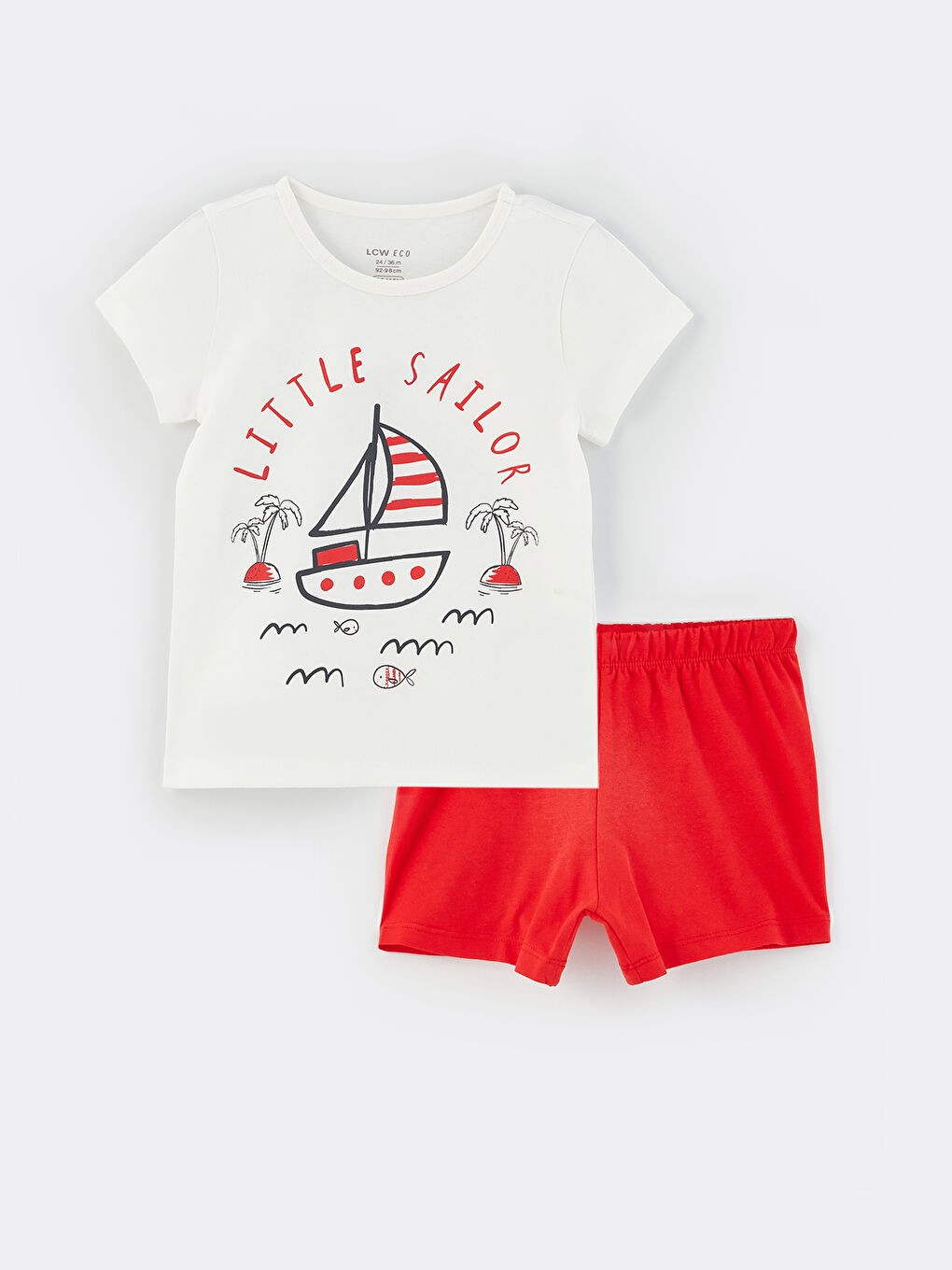 Ensemble T-Shirt et Short Bébé Garçons Manches Courtes Col Rond Lot de 2