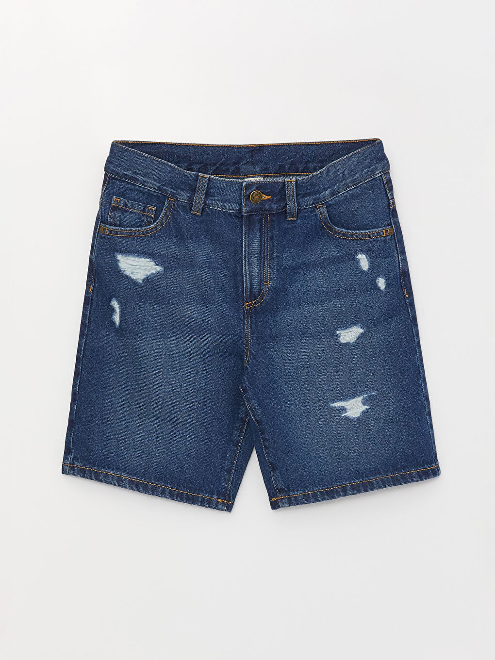 Short en jean garçon avec détails déchirés-2