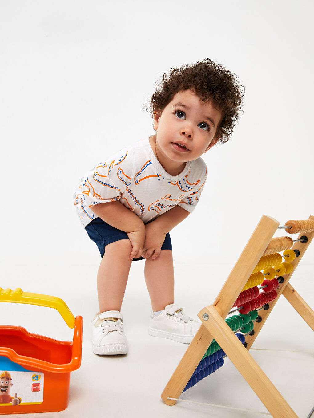 شورت للأولاد الرضع بخصر مرن وبسيط-1