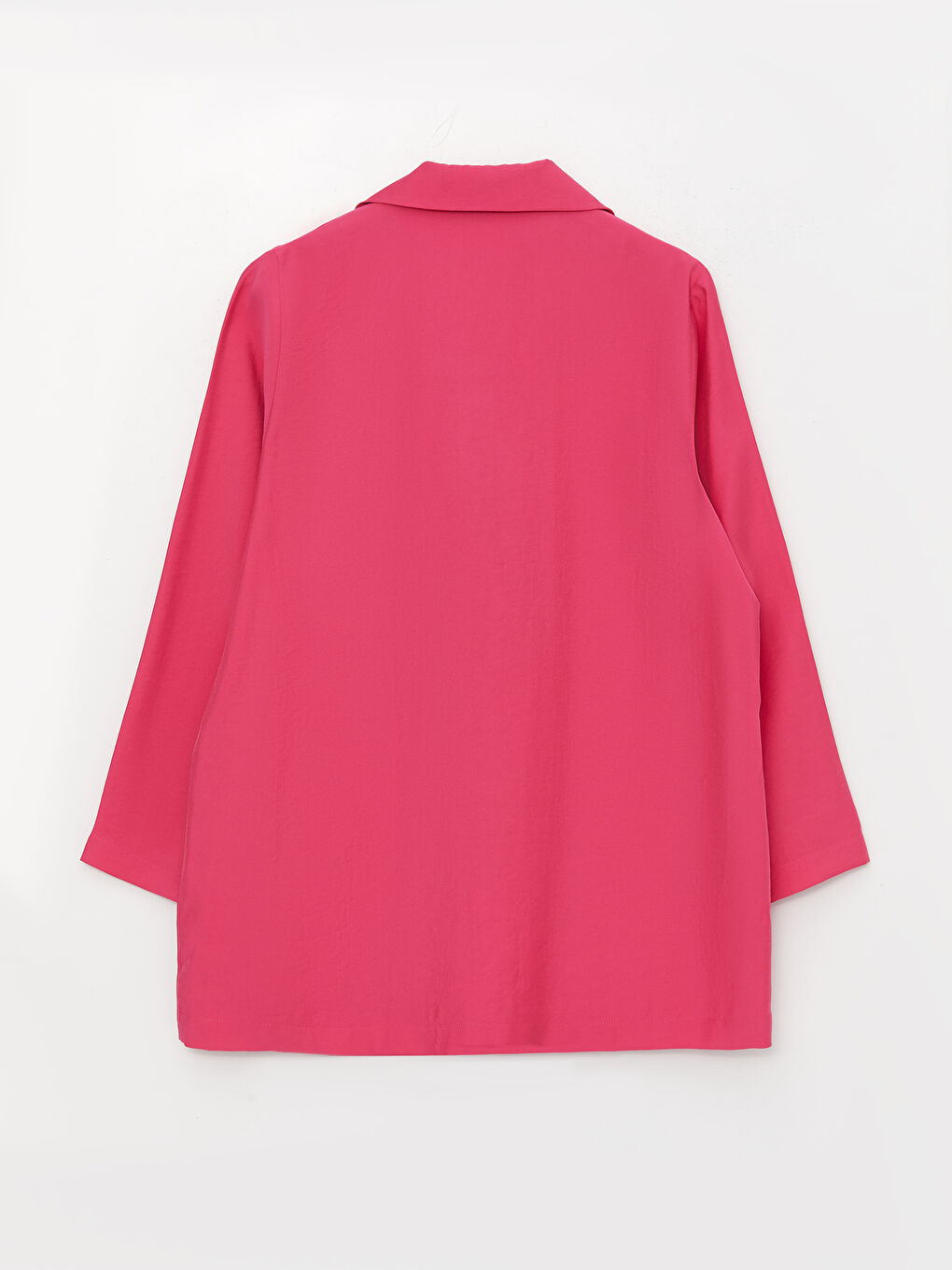 Pembe Düz Uzun Kollu Kadın Ceket-6