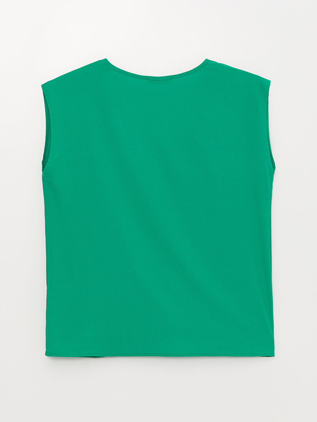 Women's V Neck Plain Blouse-6