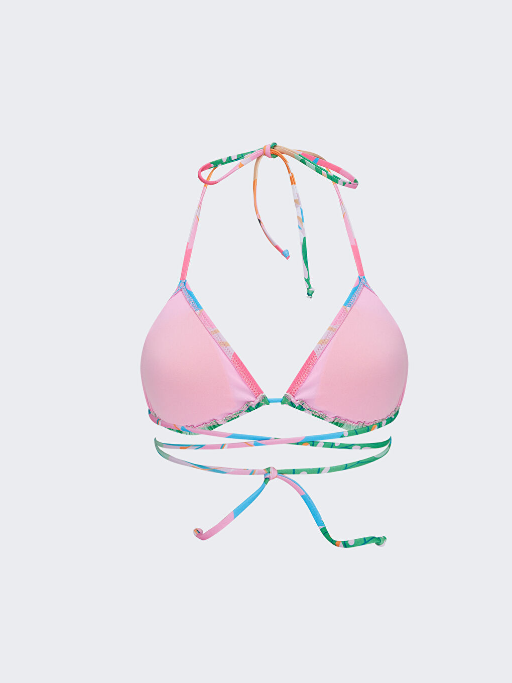 Patterned Women's Bikini Top -S3FI11Z8-V0U