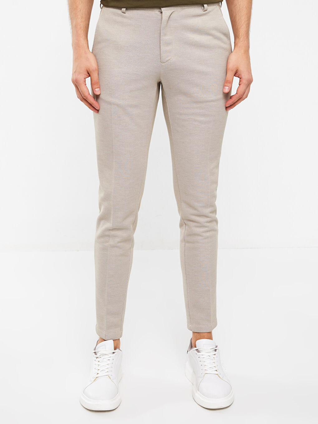 Bej Slim Fit Erkek Pantolon-2