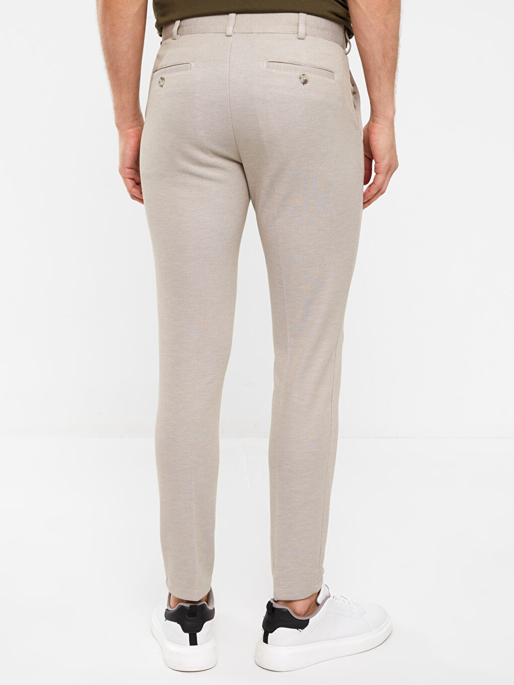 Bej Slim Fit Erkek Pantolon-4