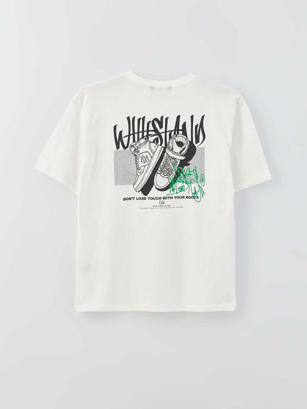 XSIDE Crew Neck Short Sleeve Printed Combed Cotton Men's T-shirt -S3FI25Z8-EEW