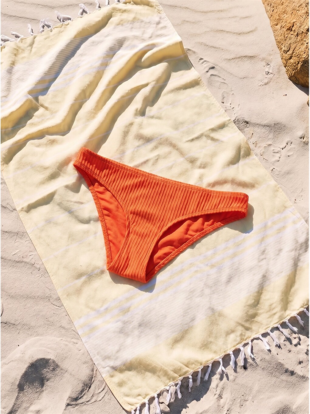 Turuncu Kadın Düz Bikini Alt
