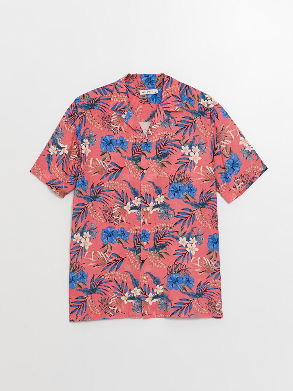 Karışık Regular Fit Kısa Kollu Desenli Viskon Erkek Gömlek-5