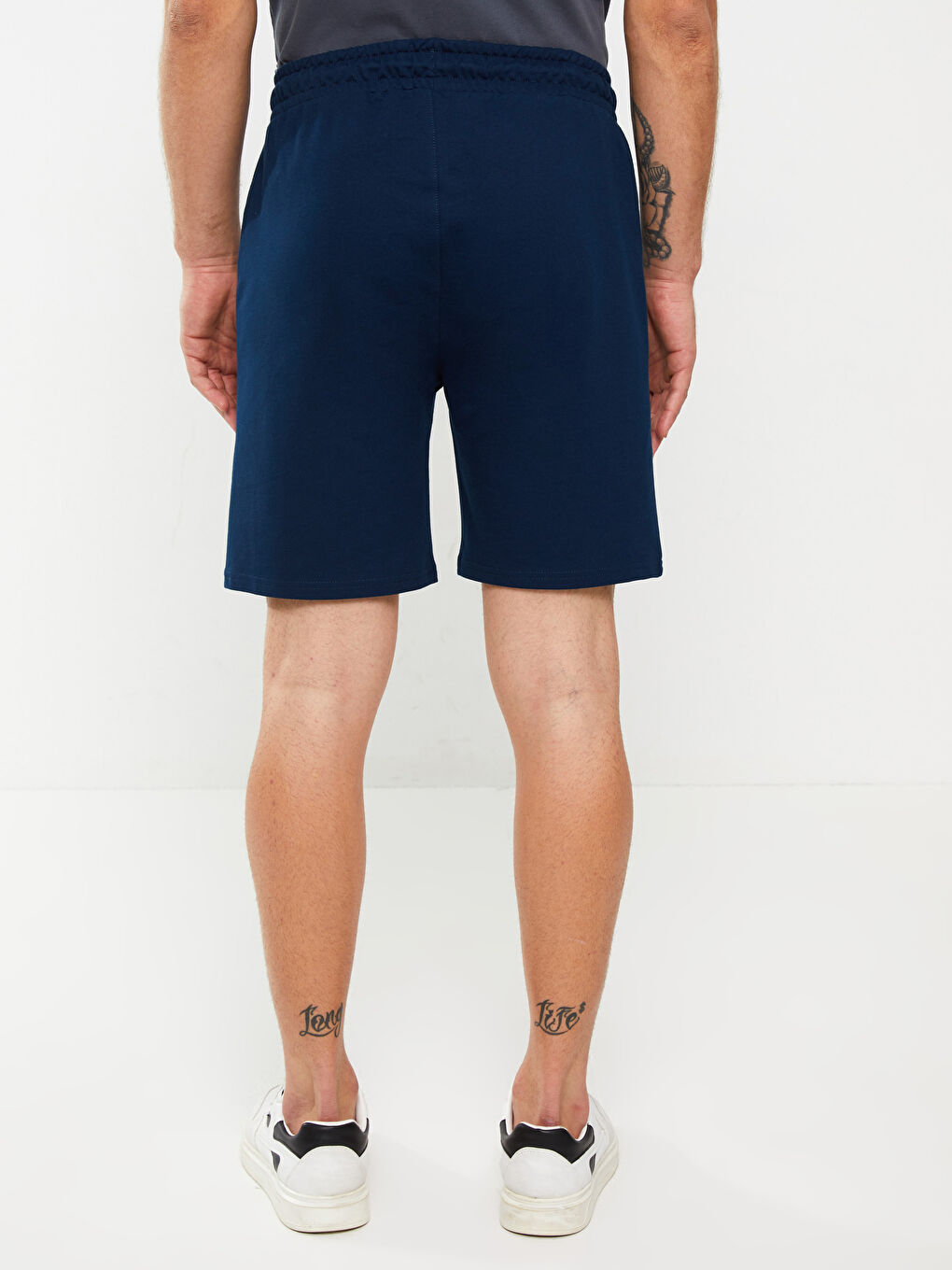 Lacivert Standart Kalıp Erkek Şort-4
