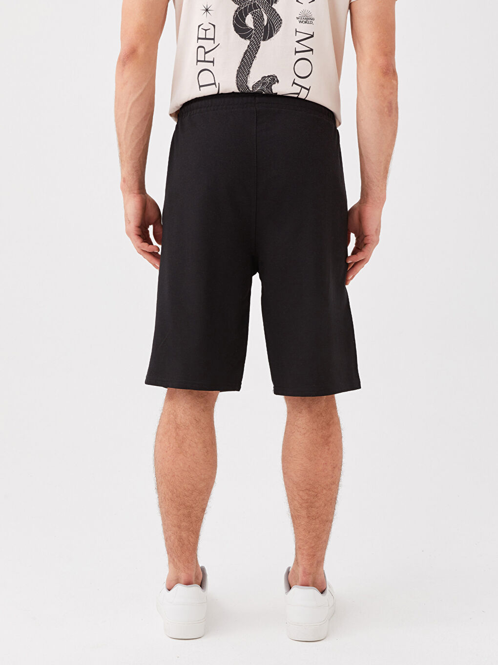 Siyah Standart Kalıp Erkek Şort-4