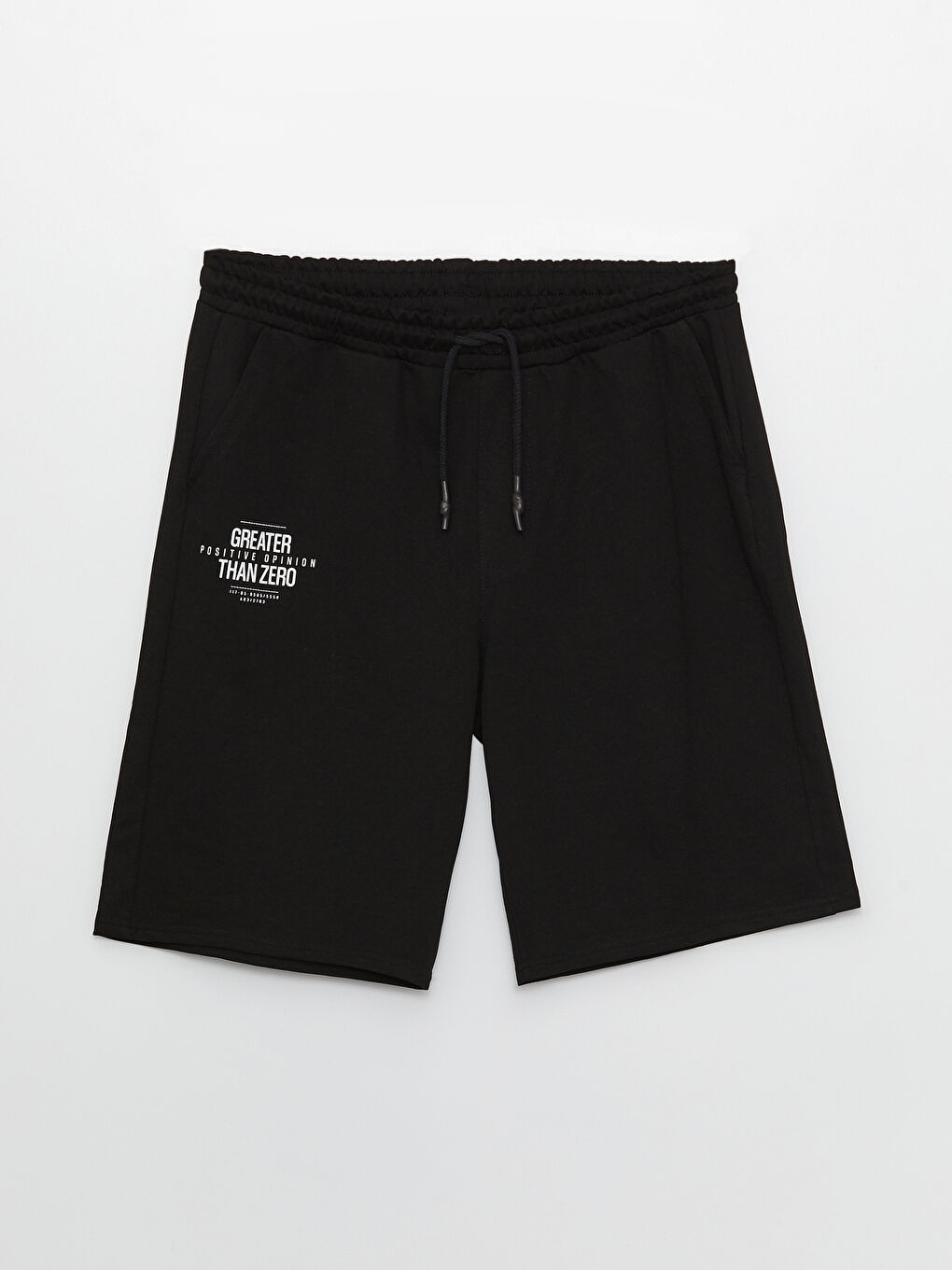 Siyah Standart Kalıp Erkek Şort-5