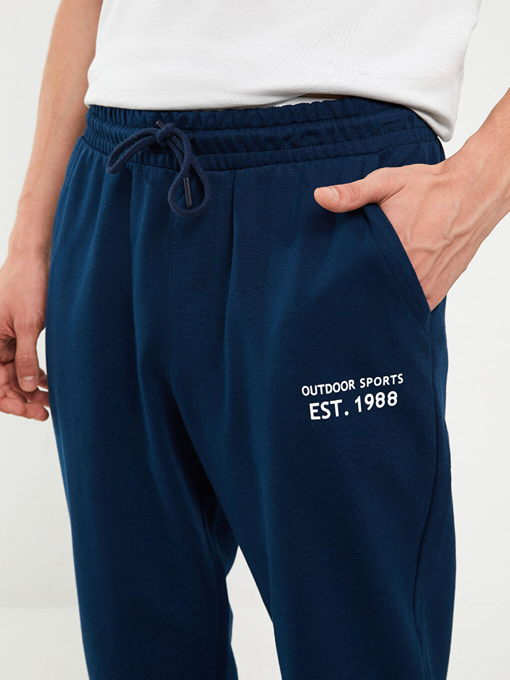 Lacivert Standart Kalıp Erkek Jogger Eşofman Altı-2
