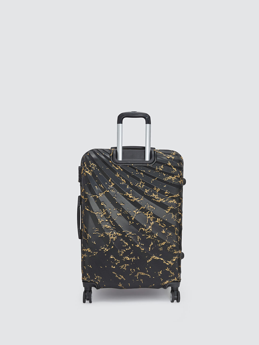 Siyah Baskılı Kilit Detaylı Küçük Boy Valiz-2