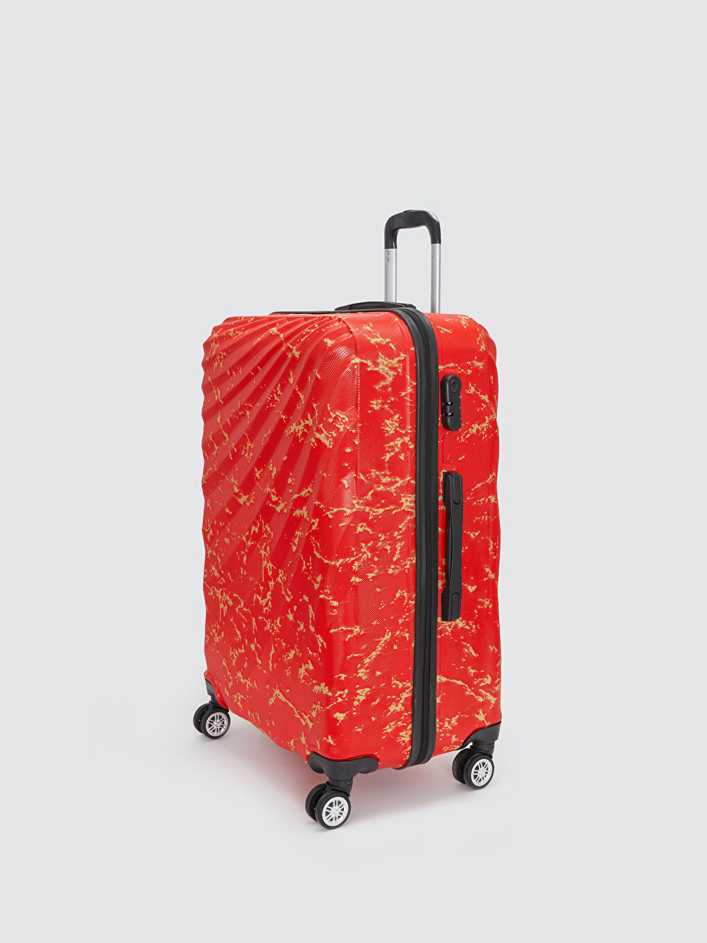 حقيبة سفر مطبوعة بتفاصيل قفل حجم متوسط-1