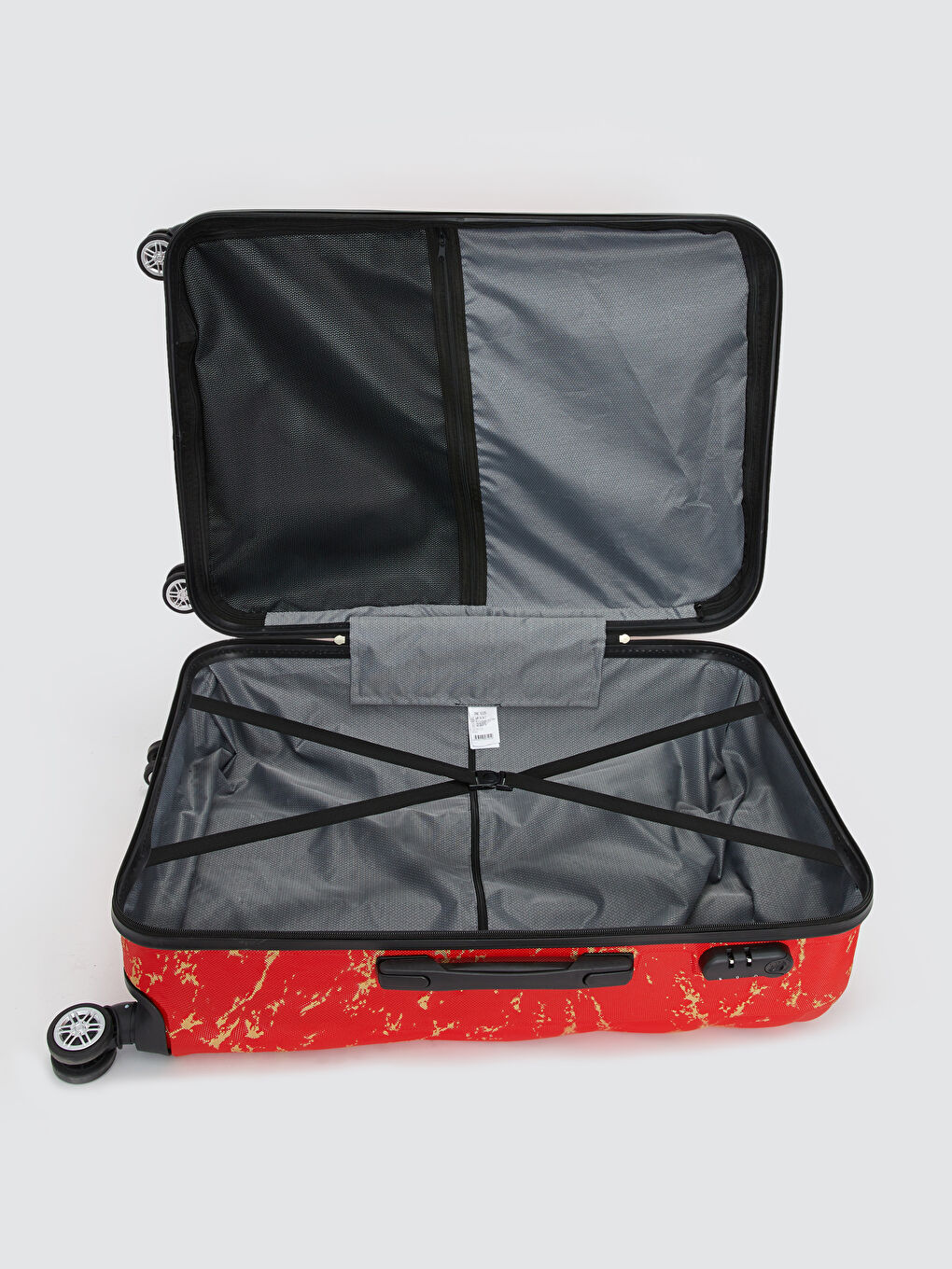 حقيبة سفر مطبوعة بتفاصيل قفل حجم متوسط-3