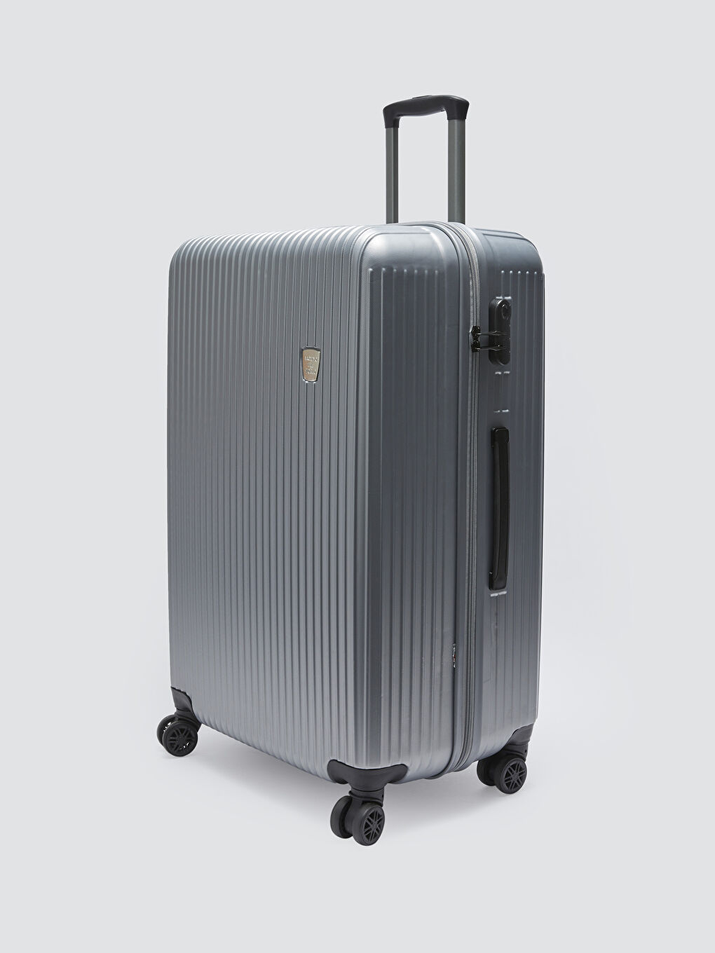 Gri Kilit Detaylı Büyük Boy Valiz-1