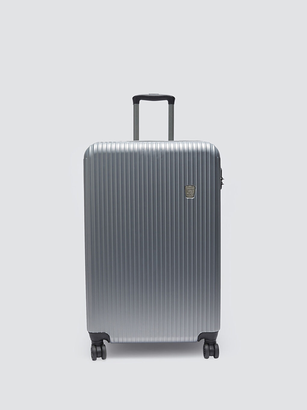 Gri Kilit Detaylı Orta Boy Valiz