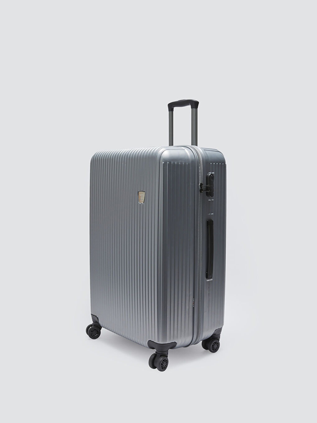 Gri Kilit Detaylı Orta Boy Valiz-1