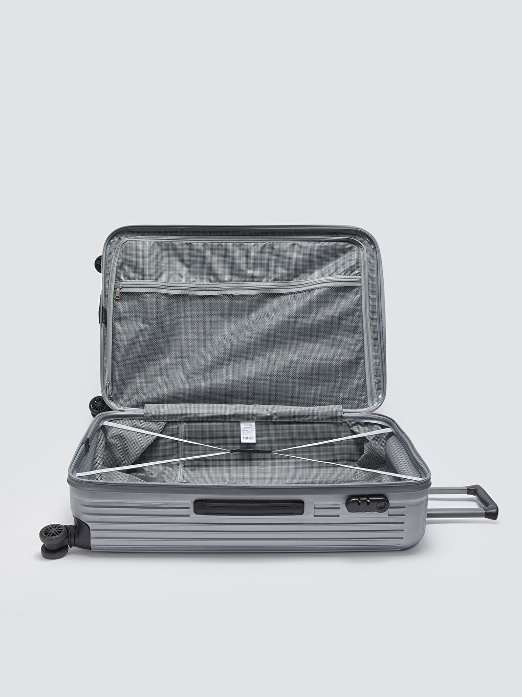 Gri Kilit Detaylı Orta Boy Valiz-3