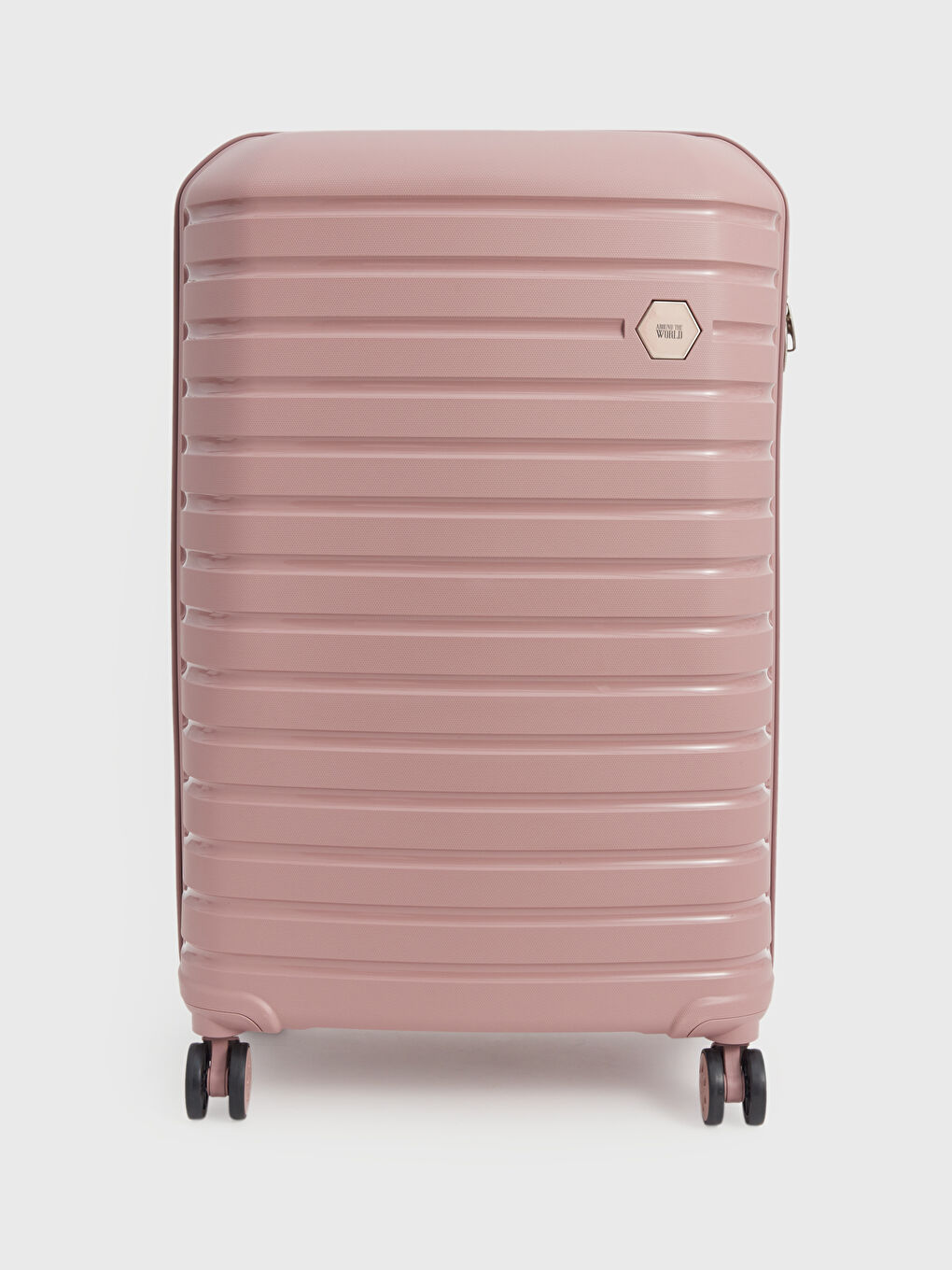 Pembe Kilit Detaylı Büyük Boy Valiz