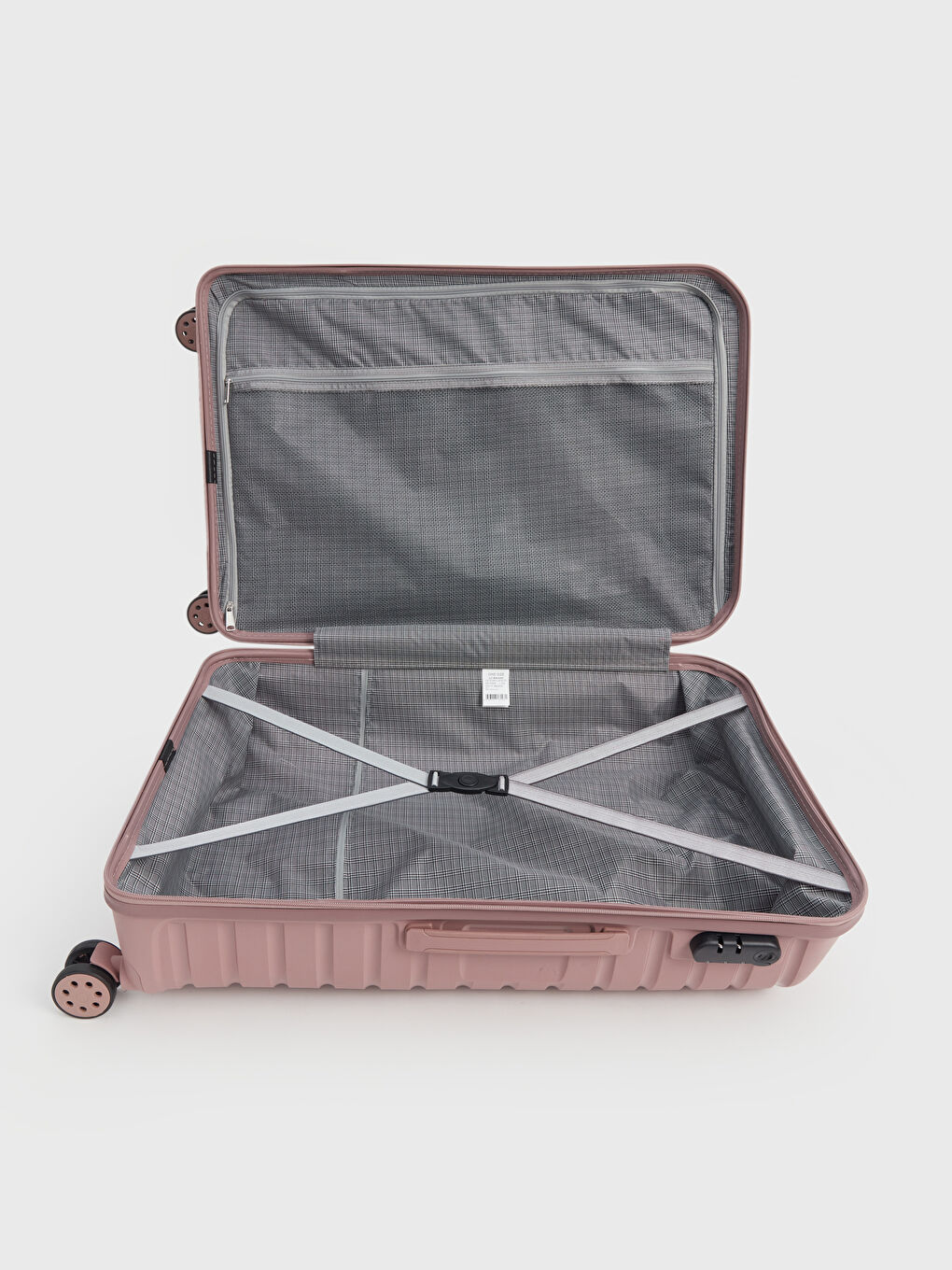 Pembe Kilit Detaylı Büyük Boy Valiz-3